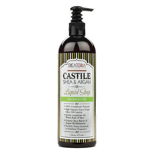 Castile Shea & Argan Liquid Soap (Fragrance Free)