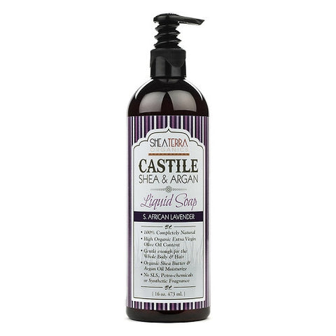 Castile Shea & Argan Liquid Soap (S. African Lavender)