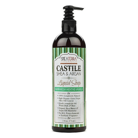 Castile Shea & Argan Liquid Soap (Marrakesh Menth-Vanilla)